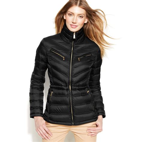 michael michael kors short packable puffer jacket|Michael Kors winter puffer coats.